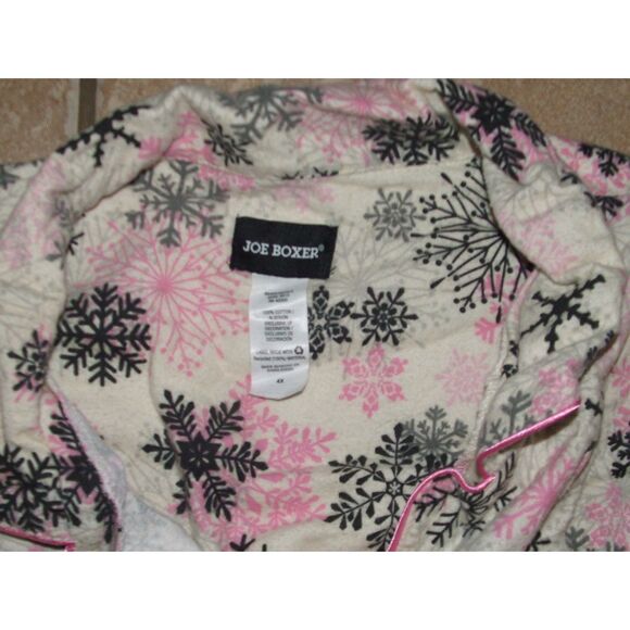 JOE BOXER Snowflake Print Plus Sz 4X Soft Flannel 2 Pc Comfy Pajama Lounge Set - Picture 3 of 4